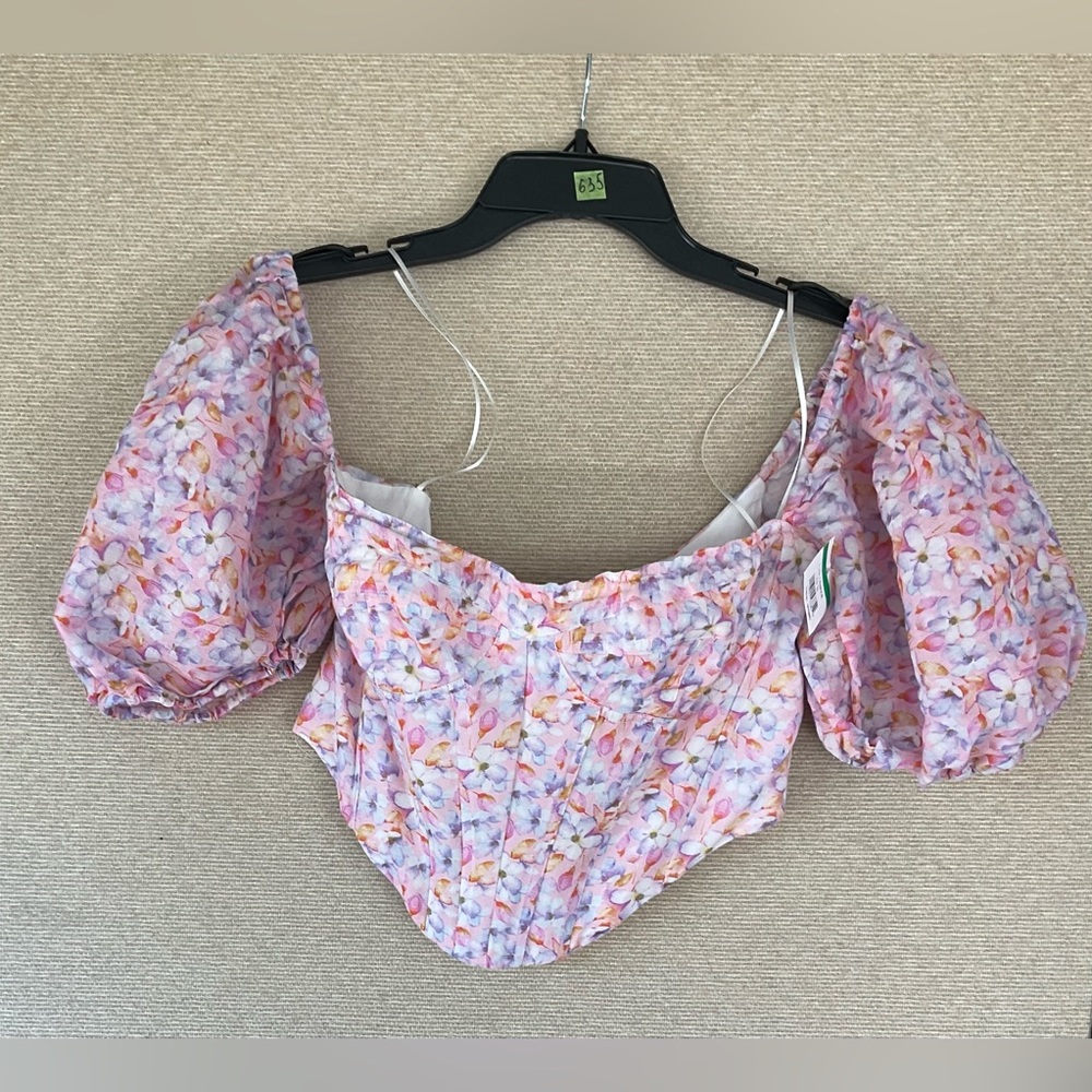 Kishinev Floral Corset Crop Top